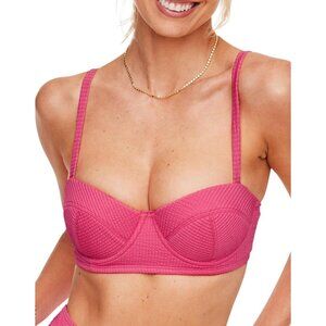 NWT Adore Me Womens Rachelle Swimwear Bikini Swim Top Pink 34C